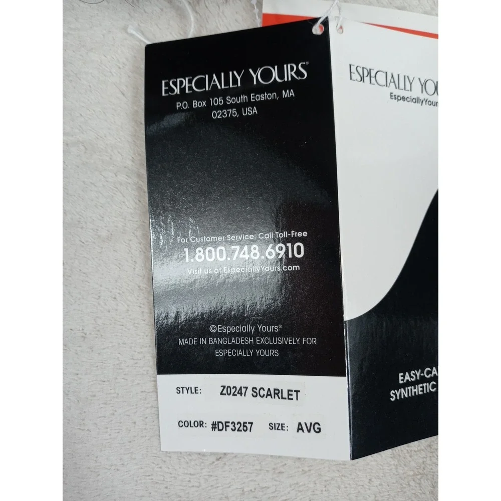 Especially Yours Wig Dark Red Curly Style Synthetic‎ Hair with Box